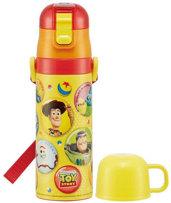 Skater Toy Story 21 Disney Kids Stainless Steel 2-Way Water Bottle with Cup 430ml