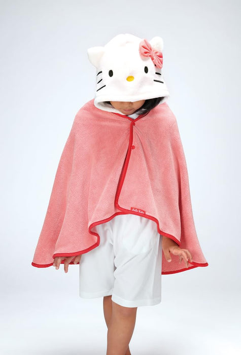 Skater Hello Kitty Quick-Drying Hooded Bath Poncho Sanrio 108cm x 92cm