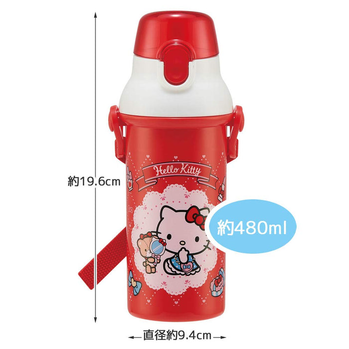 Skater Hello Kitty 480ml Antibacterial Kids Water Bottle Made in Japan