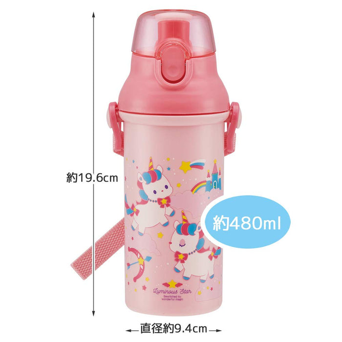 Skater Unicorn 480ml Antibacterial Water Bottle for Girls Made in Japan