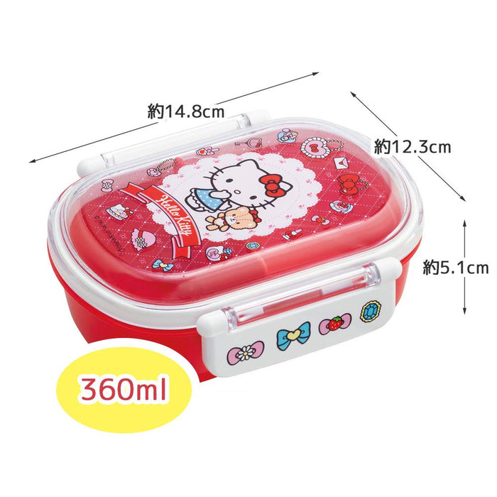 Boîte à bento pour enfants Skater Hello Kitty 360 ml Ag+ antibactérienne douce fabriquée au Japon