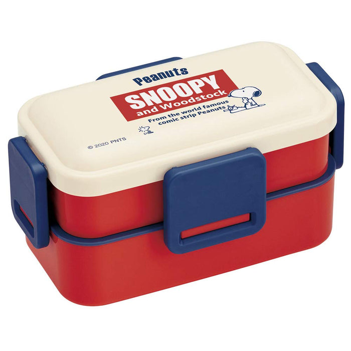 Skater Ag+ Antibacterial 2-Tier Lunch Box 600ml Snoopy Retro Made in Japan