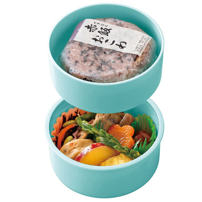 Skater 2 Tier Round Lunch Box 500ml Hangyodon Sanrio Ag+ Silver Ion Antibacterial Made In Japan