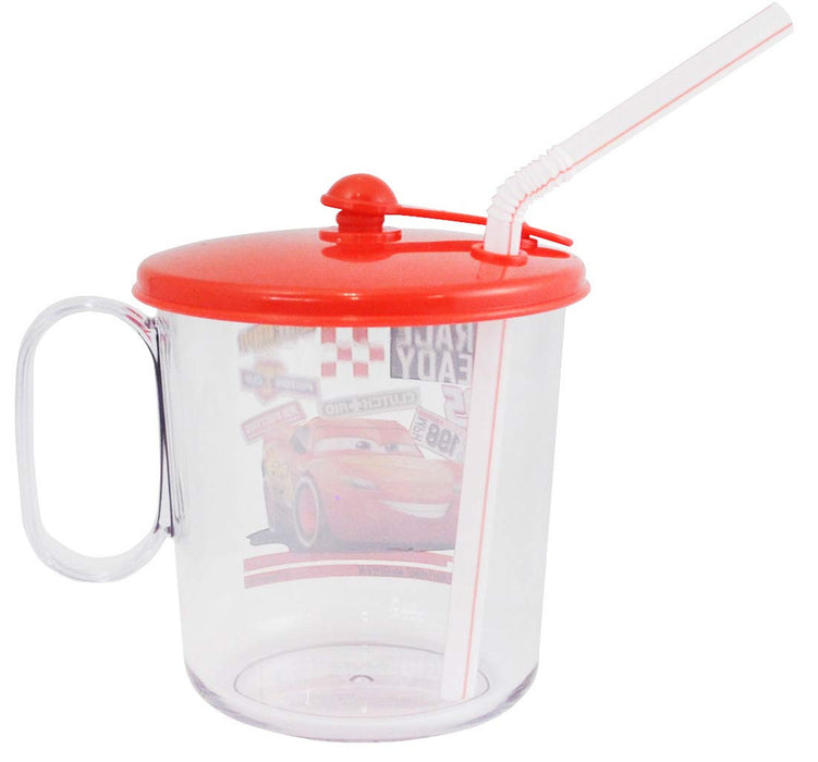 Skater Disney Cars Antibacterial Ag+ Straw Cup with Cap Made in Japan