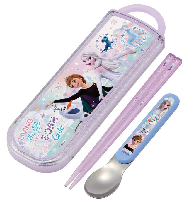 Skater Disney Frozen Chopsticks and Spoon Set Made in Japan Antibacterial - 22 pieces