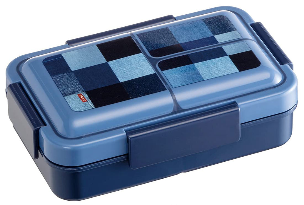 Skater Lunchbox, klein, 550 ml, weich, mit 4-Punkt-Verschluss und antibakterieller Dichtung, Denim