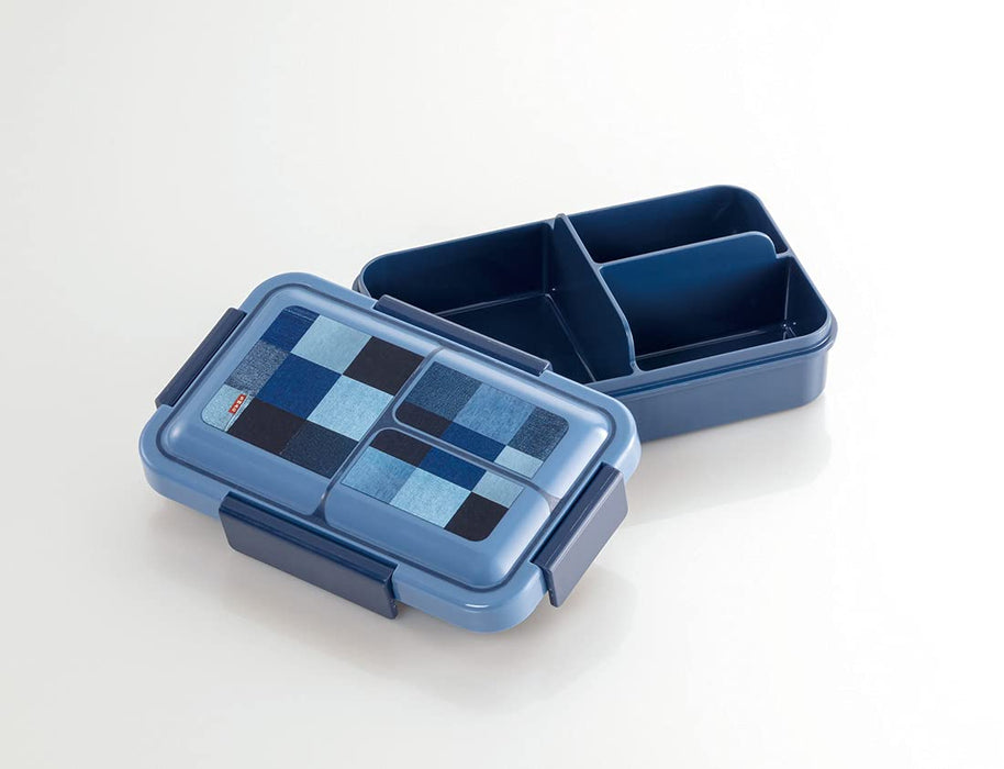 Skater Lunchbox, klein, 550 ml, weich, mit 4-Punkt-Verschluss und antibakterieller Dichtung, Denim