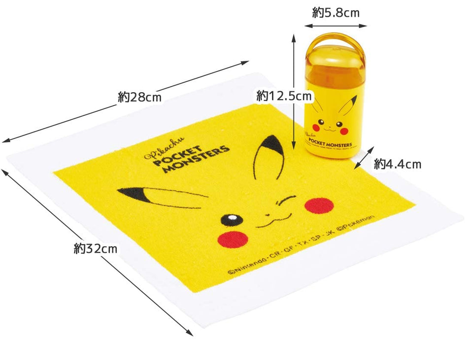 Skater Pikachu Hand Towel Set Antibacterial 32x30.5 cm Made in Japan