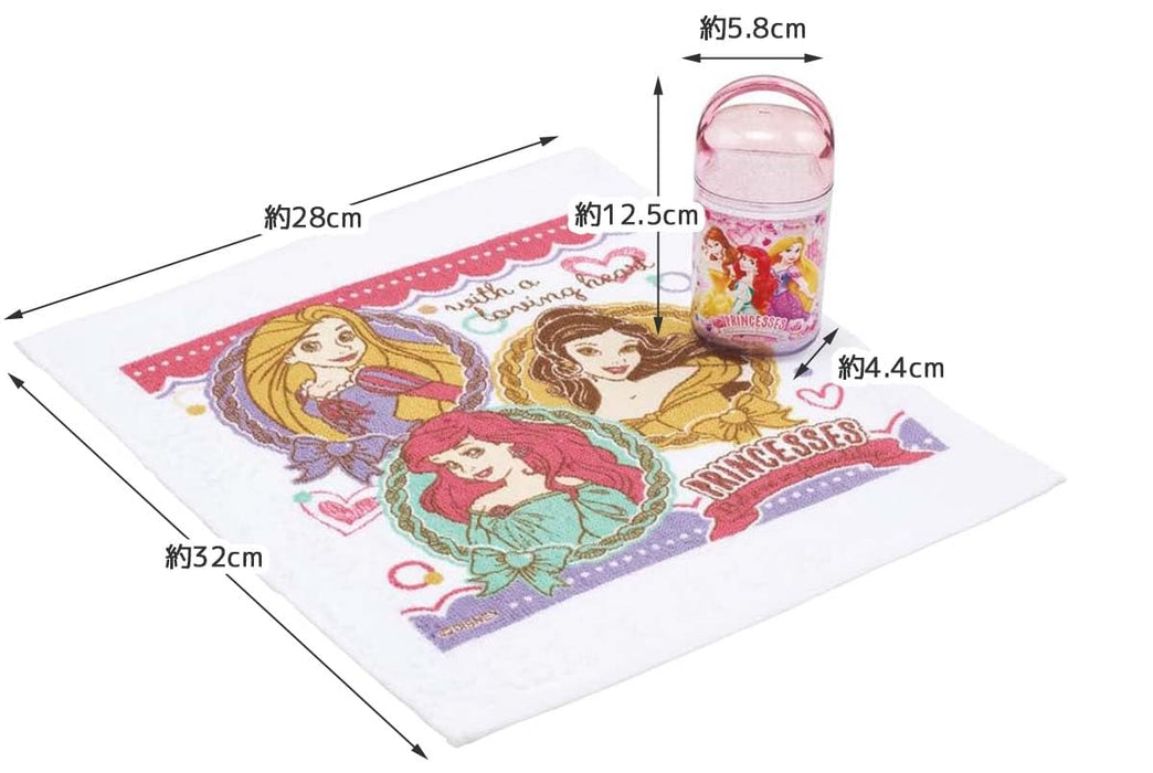 Skater Disney Princess 24 Hand Towel Set 32 X 30.5cm Made in Japan with Case OA5AG-A