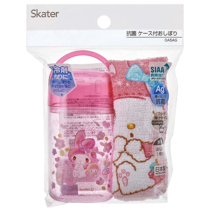 Skater My Melody Kirakira Doll Hand Towel Set with Case Antibacterial 32 x 30.5cm Japan-Made