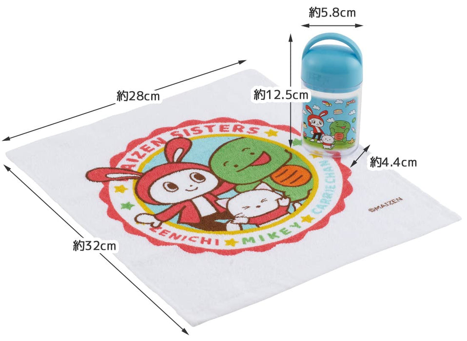 Skater Antibacterial Hand Towel Set Maizen Sisters Design Made in Japan 32x30.5cm