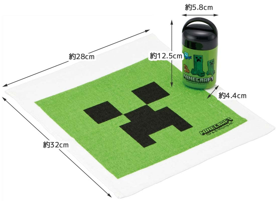 Skater Minecraft Handtuch-Set – antibakteriell, 32 x 30,5 cm, hergestellt in Japan, mit Hülle