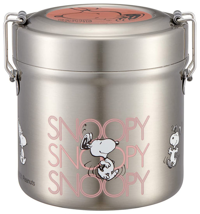 Skater 600ml Stainless Steel Insulated Lunch Box Snoopy Awesome Rice Bowl Type