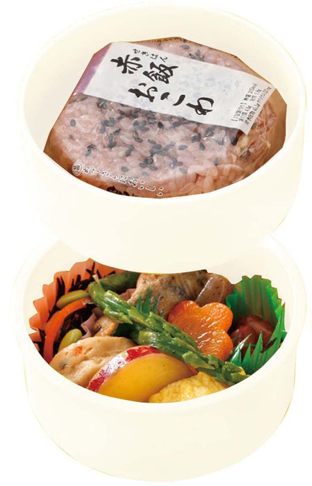 Boîte à lunch ronde japonaise antibactérienne à 2 niveaux Skater Cinnamoroll 500 ml