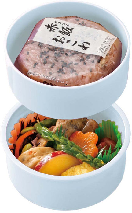 Skater 500ml 2 Tier Round Antibacterial Lunch Box Hangyodon Headgear Sanrio Design Made in Japan