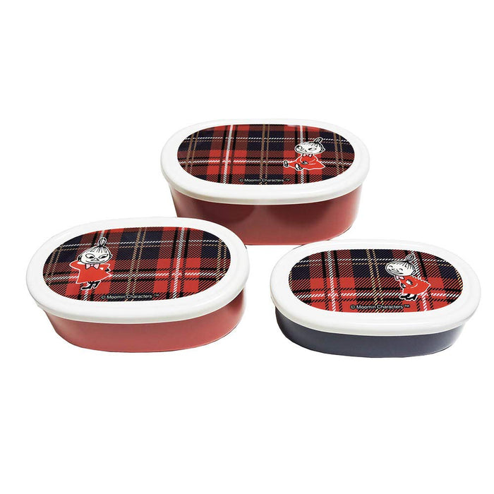 Skater Girls' Antibacterial Lunch Box Containers Set of 3 Little My Checkered Made in Japan