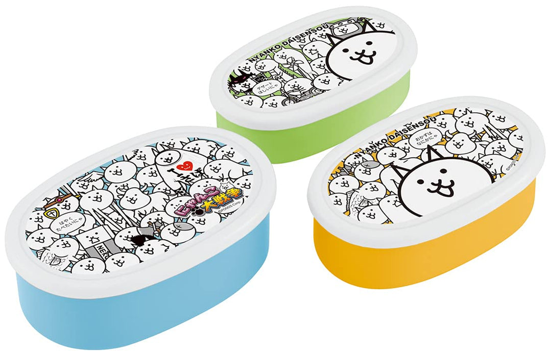 Skater Battle Cats Lunchbox-Aufbewahrungsbehälter, 3er-Set, hergestellt in Japan