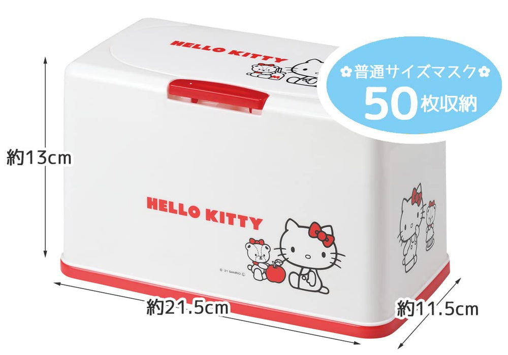 Skater Hello Kitty &amp; Tiny Chum Antibakterielle Maskenaufbewahrung für 60 Masken, Lift-Up-Typ
