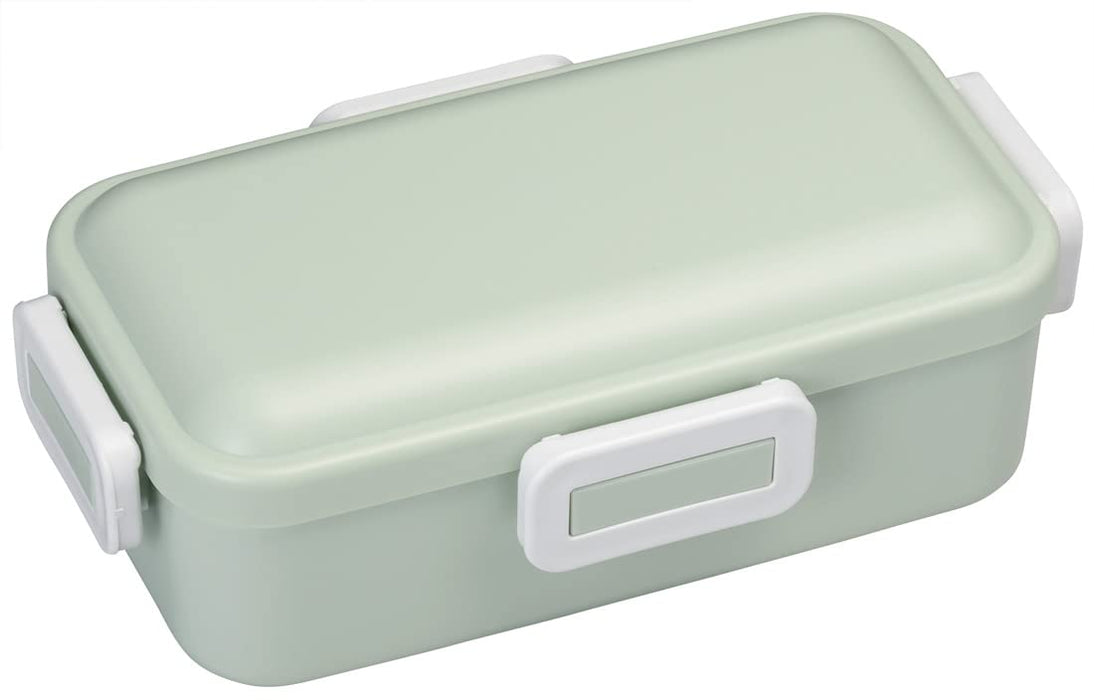 Boîte à lunch antibactérienne Skater 530 ml avec couvercle en forme de dôme servant doucement vert terne - Fabriquée au Japon