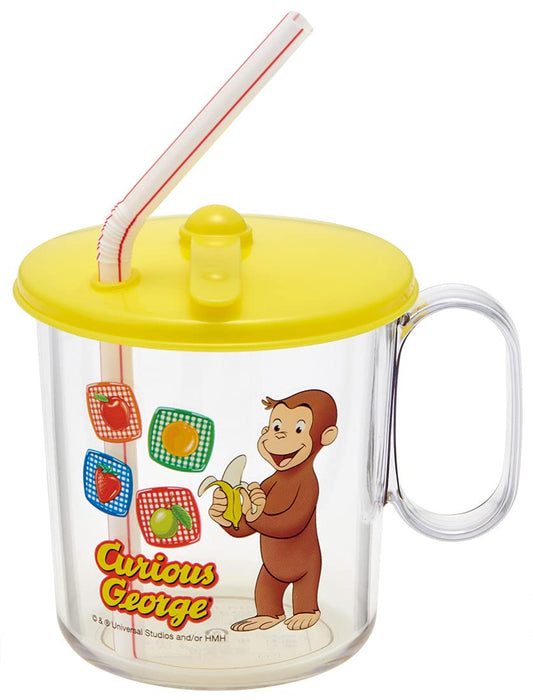 Skater Curious George Antibacterial Straw Cup Made in Japan SKJ6AG-A Model