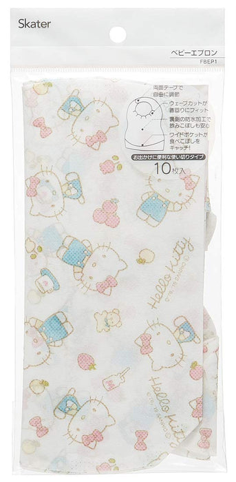 Skater Disposable Baby Apron Bib with Hello Kitty Design from Sanrio