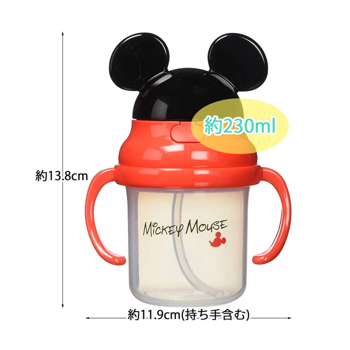 Skater 3D Disney Mickey Mouse Baby Straw Hopper Double-Handled 230Ml Mug Ages 8M+