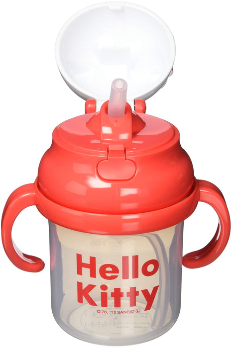 Tasse à trémie en paille à double anse 3D Skater Hello Kitty pour bébé, 230 ml, à partir de 8 mois