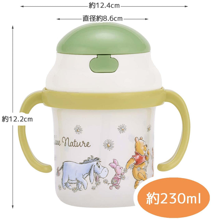 Skater Winnie The Pooh Baby Two-Handed Mug 230ml Silicone Straw Cup for 8+ Months