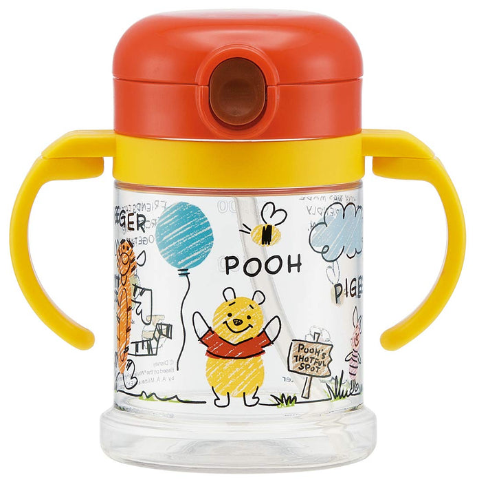 Skater Winnie The Pooh Baby Straw Mug 260ml with Double Handles - Suitable for Ages 1 & up