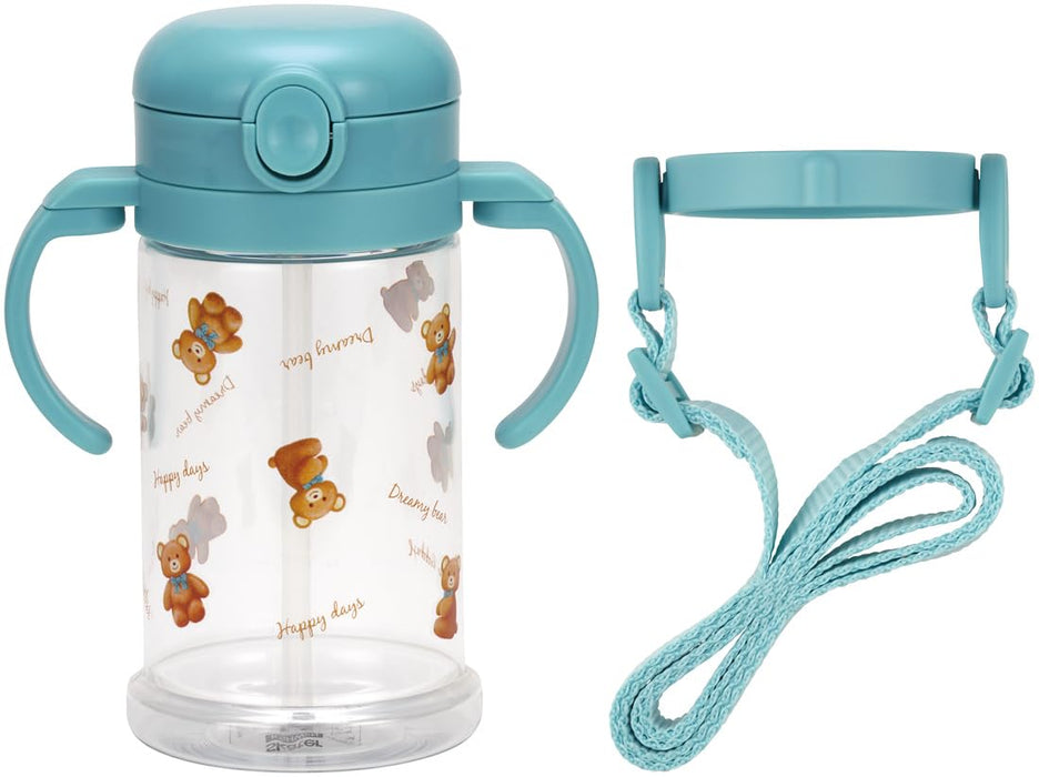 Skater Baby Bear Straw Mug 370ml 2-Way with Foldable Handle & Strap for 1 Year+ Kids Kshw2N-A