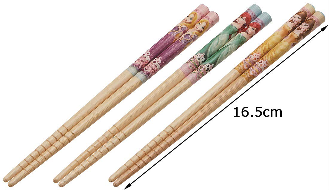 Skater Disney Princess Bamboo Chopsticks Set of 3 16.5cm Ant2T-A