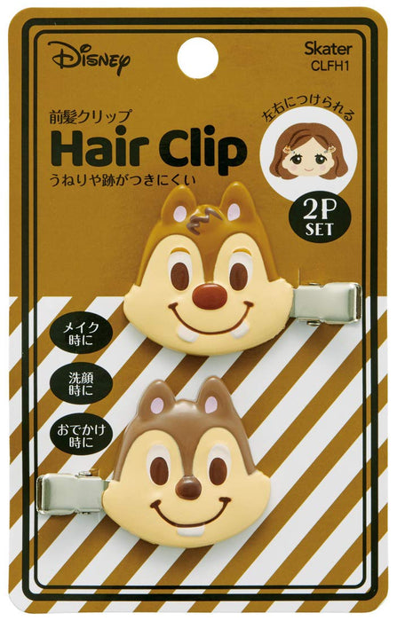 Skater Disney Chip & Dale Bangs Clip Hair Accessory Set Of 2 - CLFH1