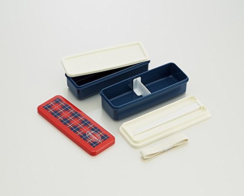 Skater Slim Lunch Box 630ml - Harmony SSLW6 2-Tier Bento Box with Silicone Lid