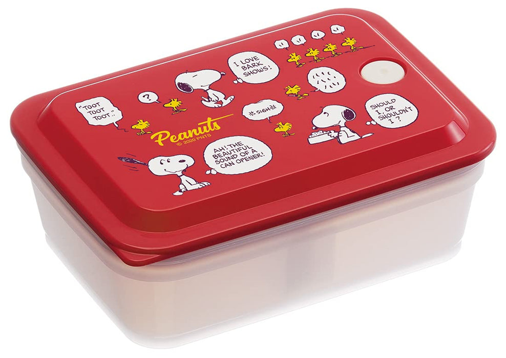 Skater Snoopy Peanuts 600ml Antibacterial 1 Tier Bento Box with Air Valve and Integrated Gasket