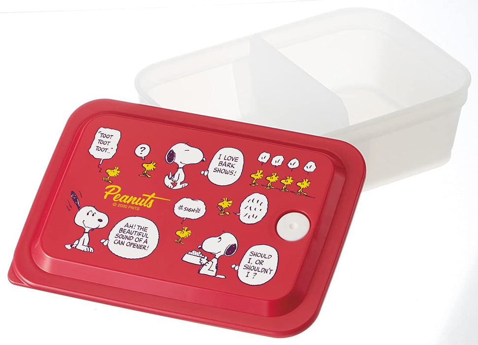 Skater Snoopy Peanuts Bento-Box, 600 ml, antibakteriell, 1 Ebene, mit Luftventil und integrierter Dichtung