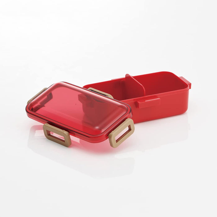 Skater Cherry Red Bento Box 530ml with Dome Lid Softly Served and Antibacterial Women's Made in Japan