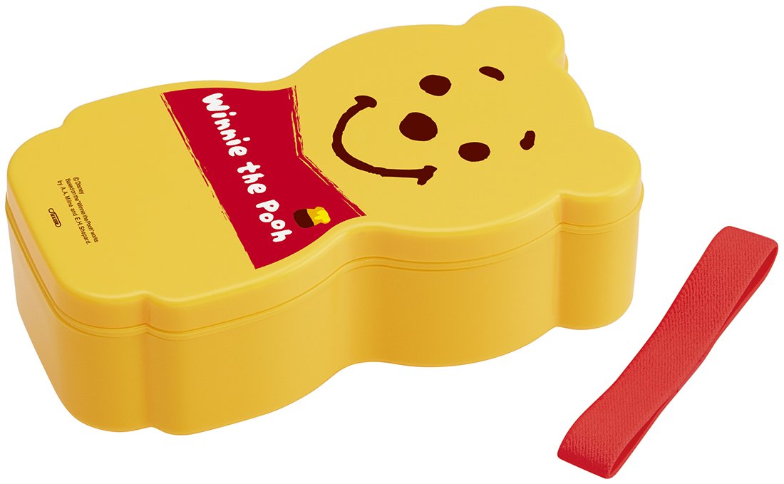 Skater Disney Winnie The Pooh 1 Tier Slim Die Cut Bento Lunch Box