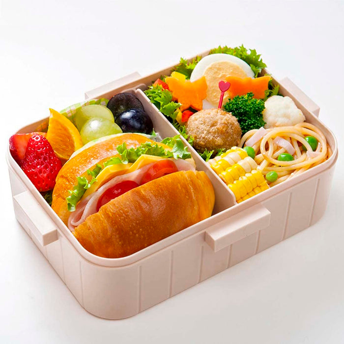 Skater Dull Pink Bento-Box 650 ml 4-Punkt-Verschluss Damen Lunchbox Made in Japan