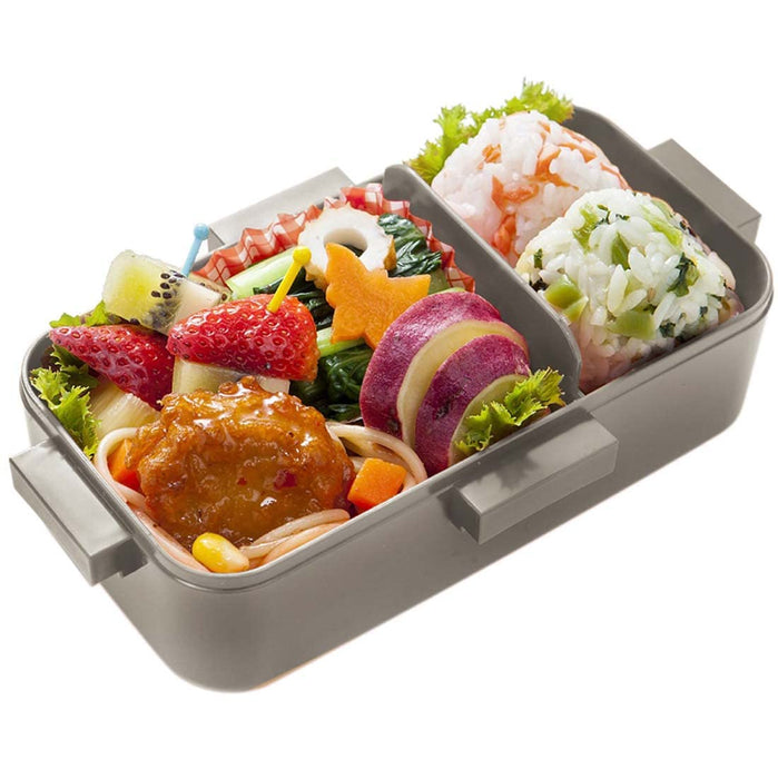 Skater Mauve Gray Bento Box 530ml Antibacterial with Dome Lid Made in Japan for Women