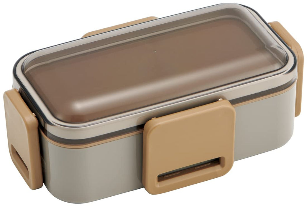 Skater Antibacterial Mauve Gray Bento Box 600ml 2 Tiers Softly Served with Domed Lid Made in Japan - Women's Lunchbox