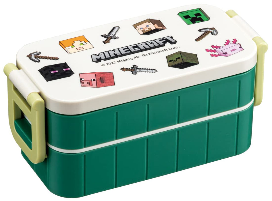 Skater Minecraft Explorer 600ml Bento Box - 2 Tier Antibacterial Made in Japan for Women