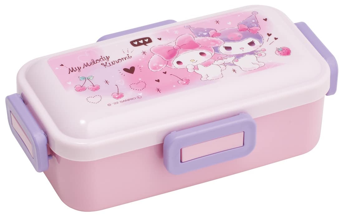Skater My Melody Kuromi Love 530ml Bento Box with Dome Lid Made in Japan for Women