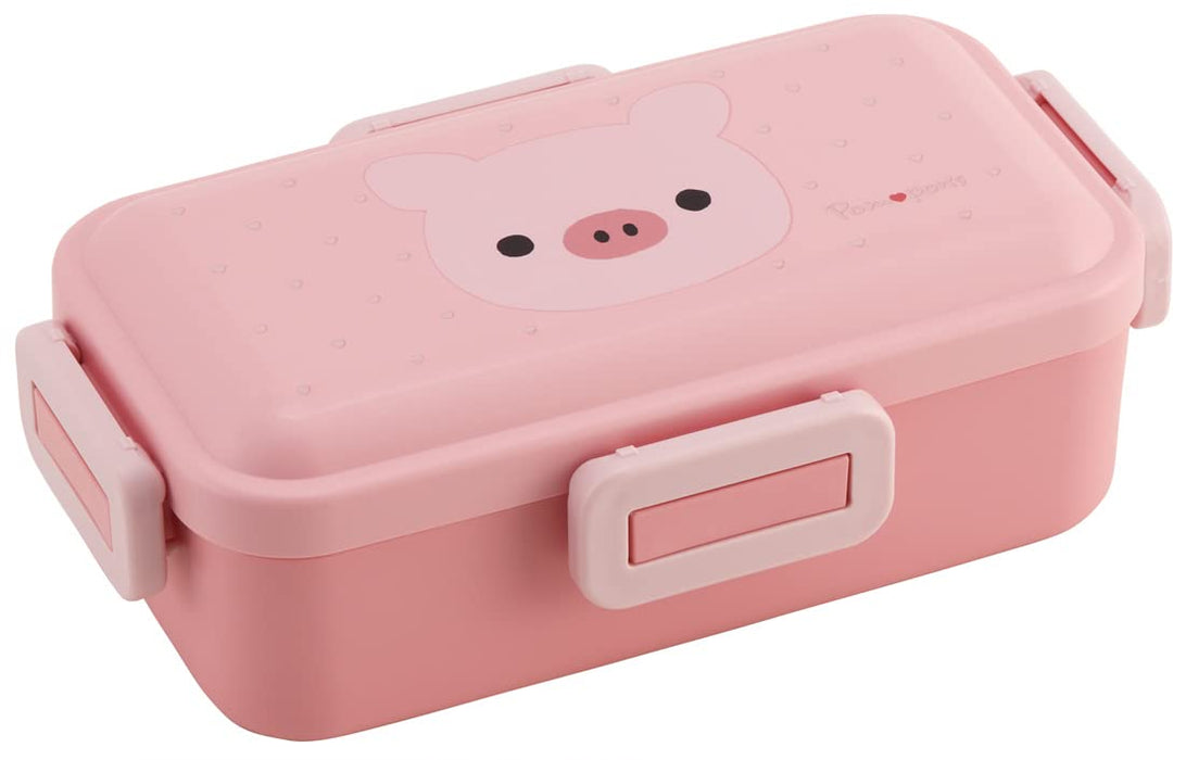 Skater Women's Bento Box 530ml with Antibacterial Lid - Pompon's Pig Soft Dome Design Made in Japan