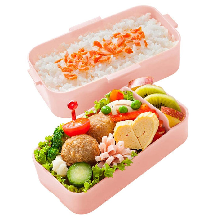 Skater 600ml Bento Box for Women with Antibacterial 2-Tier Dome-Shaped Lid Pompon's Pig Design Made in Japan