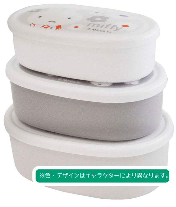 Skater Tinytan Bento-Box, verschließbare Vorratsbehälter, 3er-Set, hergestellt in Japan, 860 ml