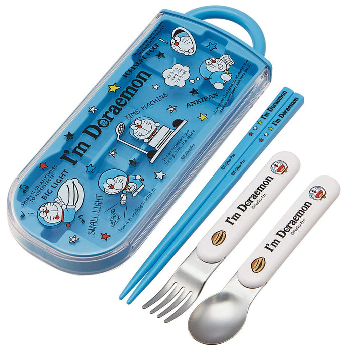 Skater Doraemon Kids Bento Trio Set - Chopsticks Spoon Fork