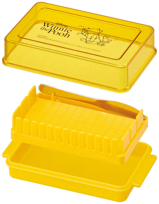 Skater Winnie The Pooh Disney Butter Case Container with Cutter Guide BTG1