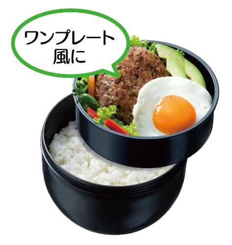 Skater Large 840Ml Donburi-Style Lunch Box Cafe Don Brooklyn Black For Men Made in Japan