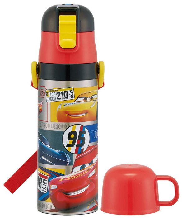Skater Disney Cars 20 Children's 2-Way Stainless Steel Water Bottle and Cup 430ml - SKDC4