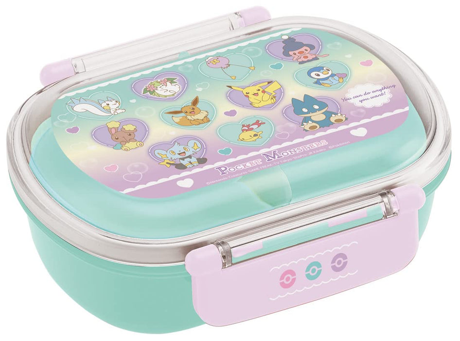 Skater Antibacterial 360ml Lunch Box for Girls Pokemon Heart Bubble Made in Japan
